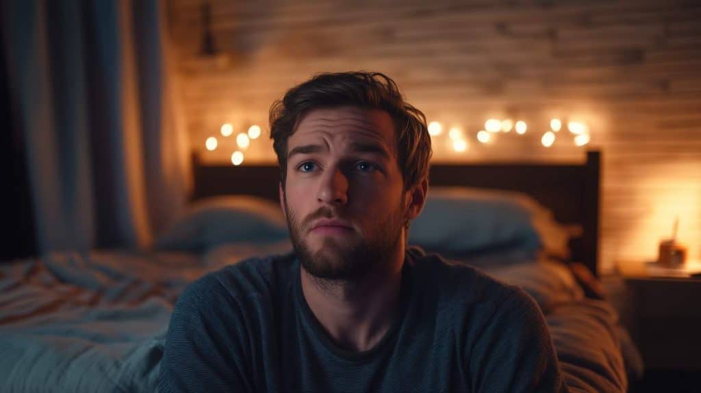 Homme qui fait une nuit blanche