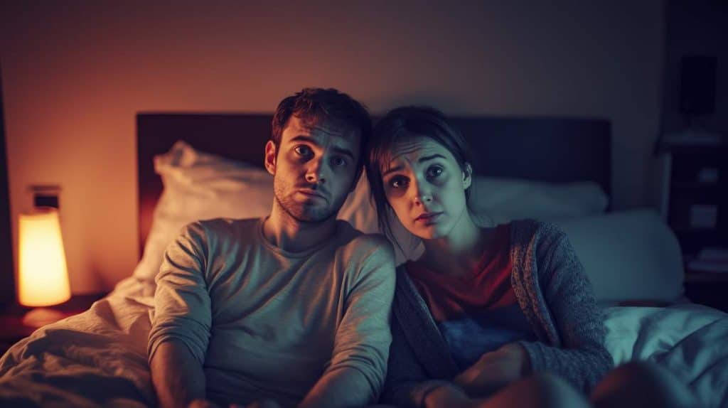 Couple n'arrivant pas à dormir