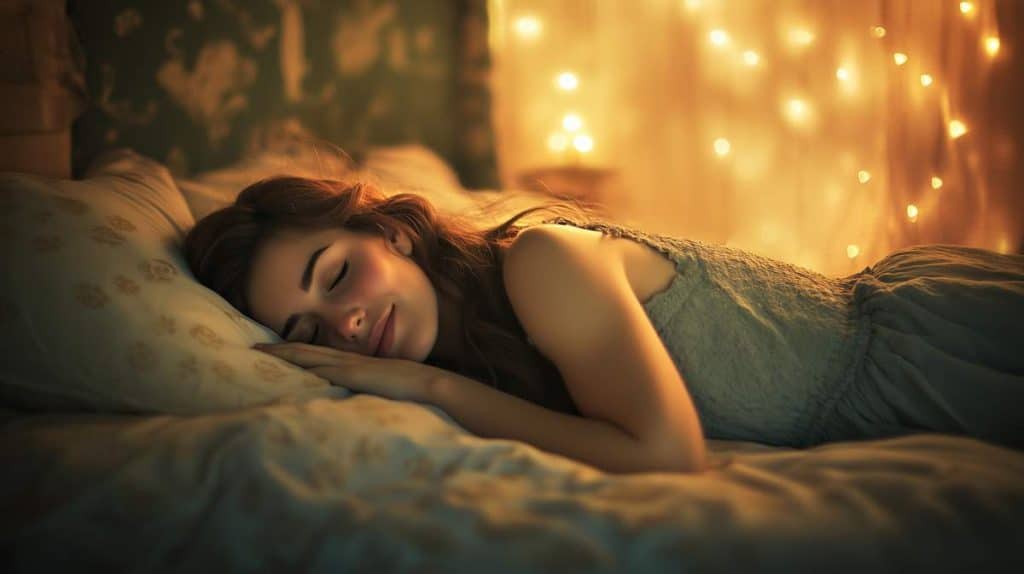 Femme qui dort sans angoisse